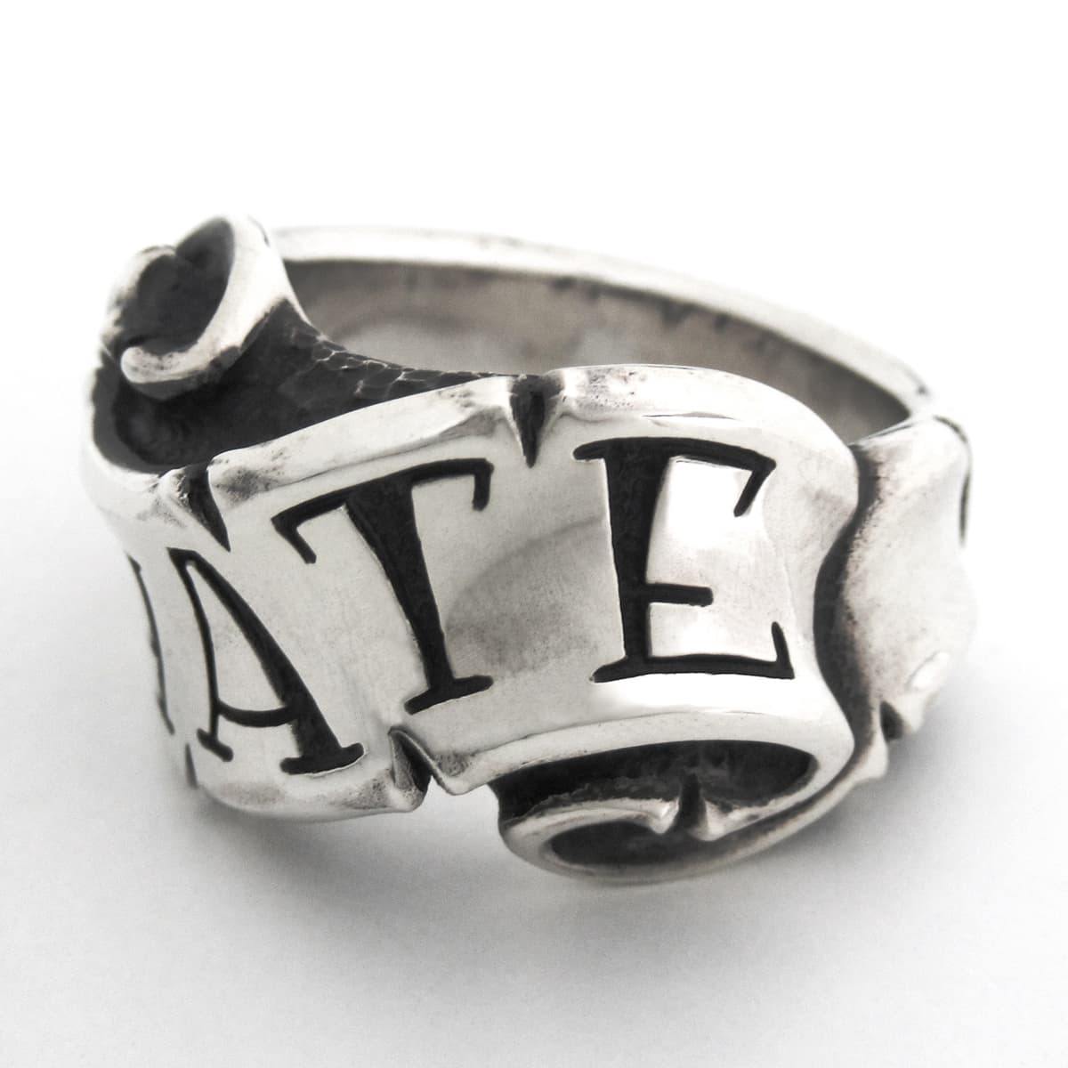 RATRACE12号　RAT RACE　MESSAGE ON RIBBON RING HATE